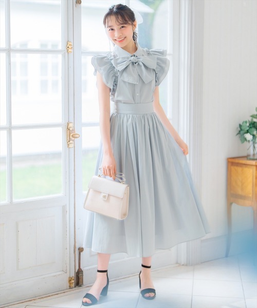 WILLSELECTION（ウィルセレクション）の「リボンハンドル雑材コンビバッグ（ショルダーバッグ・レディース・ベージュ/ピンク/ダークブラウン・FREE）」の9枚目の写真