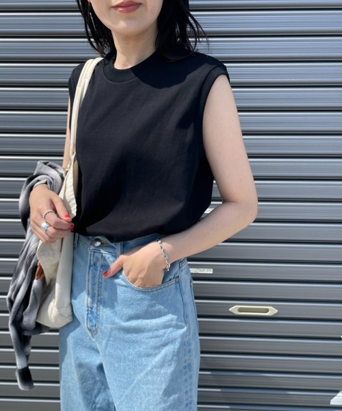 HANES/ヘインズ] KURO/クロ ノースリーブ パックTシャツ（Tシャツ