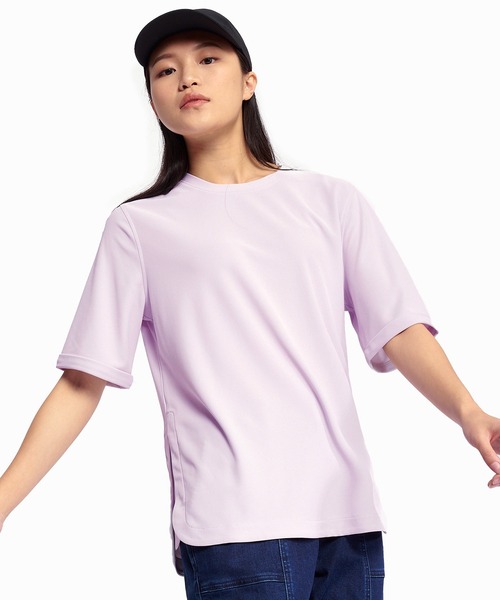 AIGLE / エーグル UVカット 接触冷感 速乾 サイドスリット ショートスリーブ 半袖Tシャツ UVカット 接触冷感 速乾 サイドスリット ショートスリーブ 半袖T