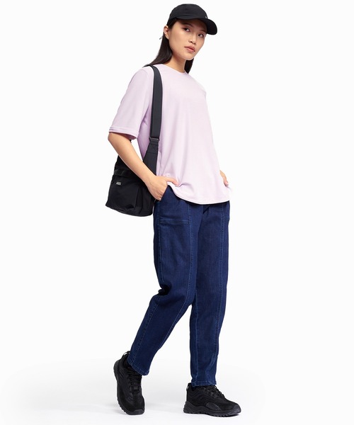 AIGLE(エーグル)の「UVカット 接触冷感 速乾 サイドスリット ショートスリーブ 半袖Tシャツ(Tシャツ/カットソー・レディース・パープル/ライトグリーン/ホワイト・S/L/M)」の15枚目の写真