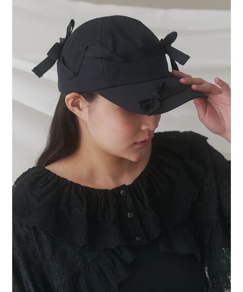 merry jenny（メリージェニー）の「ribbon ribbon cap（キャップ・レディース・ブラック/ベージュ・FREE）」の16枚目の写真