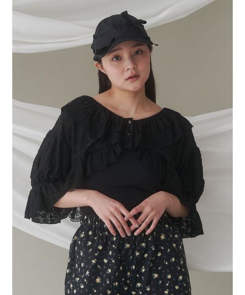 merry jenny（メリージェニー）の「ribbon ribbon cap（キャップ・レディース・ブラック/ベージュ・FREE）」の17枚目の写真