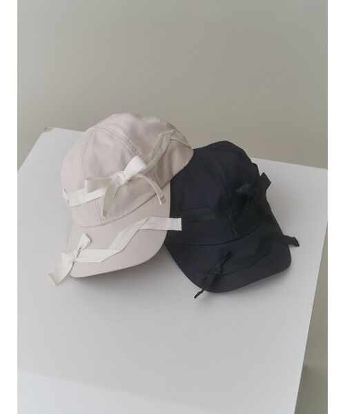 merry jenny（メリージェニー）の「ribbon ribbon cap（キャップ・レディース・ブラック/ベージュ・FREE）」の21枚目の写真