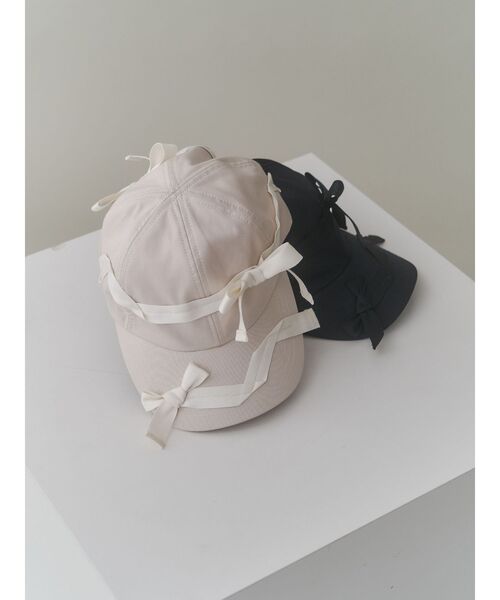 merry jenny（メリージェニー）の「ribbon ribbon cap（キャップ・レディース・ブラック/ベージュ・FREE）」の22枚目の写真