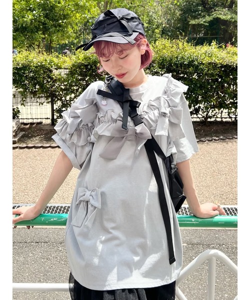 merry jenny（メリージェニー）の「ribbon ribbon cap（キャップ・レディース・ブラック/ベージュ・FREE）」の3枚目の写真