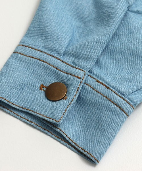 JAM & LINK（ジャムアンドリンク）の「ダンガリーハーフジップシャツ（シャツ/ブラウス・キッズ・サックスブルー/ブルー・100cm/160cm/150cm/140cm/130cm/120cm/110cm）」の8枚目の写真