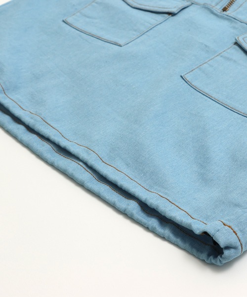 JAM & LINK（ジャムアンドリンク）の「ダンガリーハーフジップシャツ（シャツ/ブラウス・キッズ・サックスブルー/ブルー・100cm/160cm/150cm/140cm/130cm/120cm/110cm）」の10枚目の写真