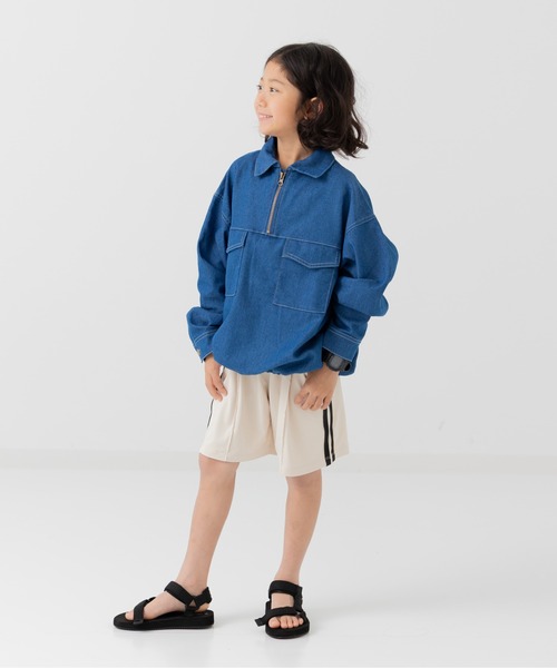 セール】ダンガリーハーフジップシャツ（シャツ/ブラウス）｜JAM