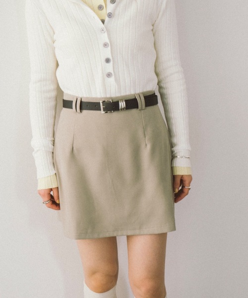 DRWCYS(ドロシーズ)の「ベルトコンビスカートショーパン(スカート・レディース・グレー/ブラック/ベージュ・MEDIUM/SMALL)」の10枚目の写真