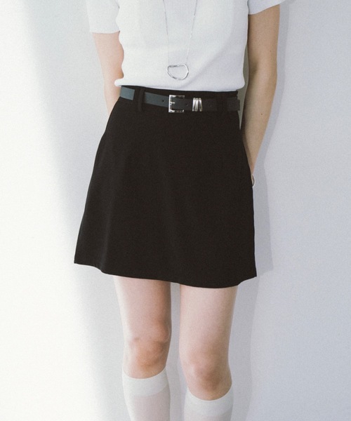 DRWCYS(ドロシーズ)の「ベルトコンビスカートショーパン(スカート・レディース・グレー/ブラック/ベージュ・MEDIUM/SMALL)」の4枚目の写真