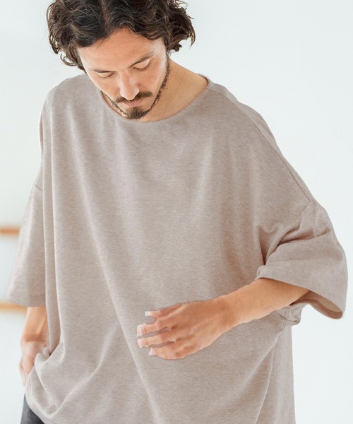 Magine(マージン)の「mt9600-Mini Sweat Fabric Boat Neck Pullover ボートネックTシャツ(Tシャツ/カットソー・メンズ・ブラック/ブラウン系その他/ベージュ系その他・44/46/48)」の21枚目の写真