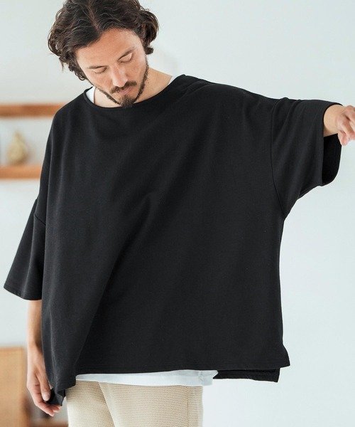 Magine(マージン)の「mt9600-Mini Sweat Fabric Boat Neck Pullover ボートネックTシャツ(Tシャツ/カットソー・メンズ・ブラック/ブラウン系その他/ベージュ系その他・44/46/48)」の16枚目の写真