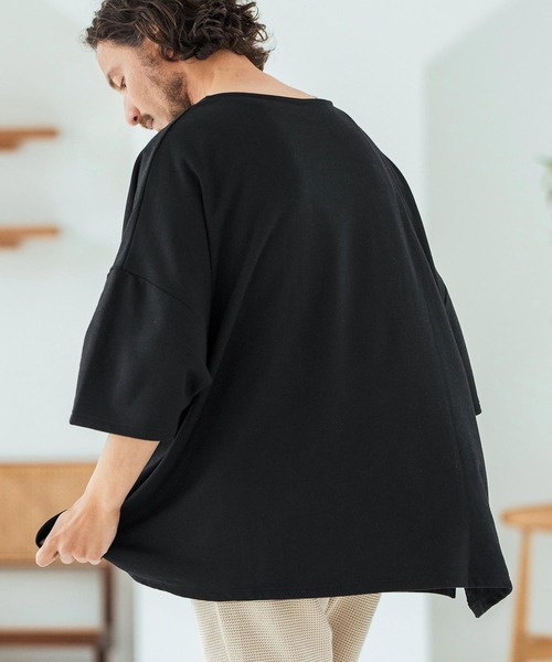 Magine(マージン)の「mt9600-Mini Sweat Fabric Boat Neck Pullover ボートネックTシャツ(Tシャツ/カットソー・メンズ・ブラック/ブラウン系その他/ベージュ系その他・44/46/48)」の15枚目の写真
