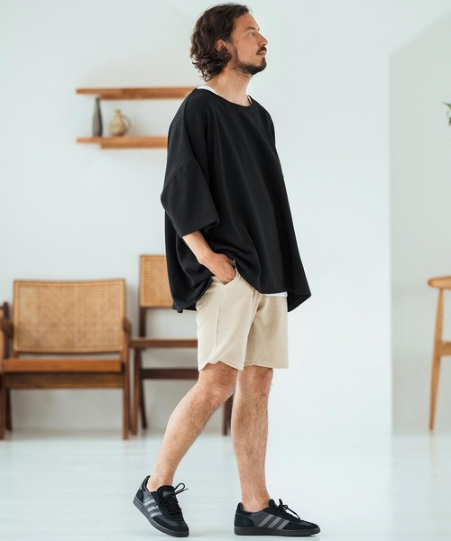 Magine(マージン)の「mt9600-Mini Sweat Fabric Boat Neck Pullover ボートネックTシャツ(Tシャツ/カットソー・メンズ・ブラック/ブラウン系その他/ベージュ系その他・44/46/48)」の14枚目の写真