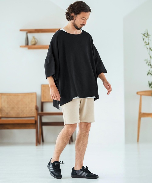 Magine(マージン)の「mt9600-Mini Sweat Fabric Boat Neck Pullover ボートネックTシャツ(Tシャツ/カットソー・メンズ・ブラック/ブラウン系その他/ベージュ系その他・44/46/48)」の12枚目の写真