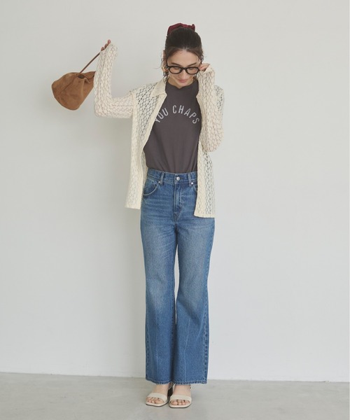 ANGIE（アンジー）の「セミフレア デニム パンツ《詳細動画あり》（デニムパンツ・レディース・ブラック系その他/ブルー/ネイビー・SMALL/MEDIUM/LARGE）」の17枚目の写真