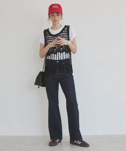 ANGIE（アンジー）の「セミフレア デニム パンツ《詳細動画あり》（デニムパンツ・レディース・ブラック系その他/ブルー/ネイビー・SMALL/MEDIUM/LARGE）」の16枚目の写真