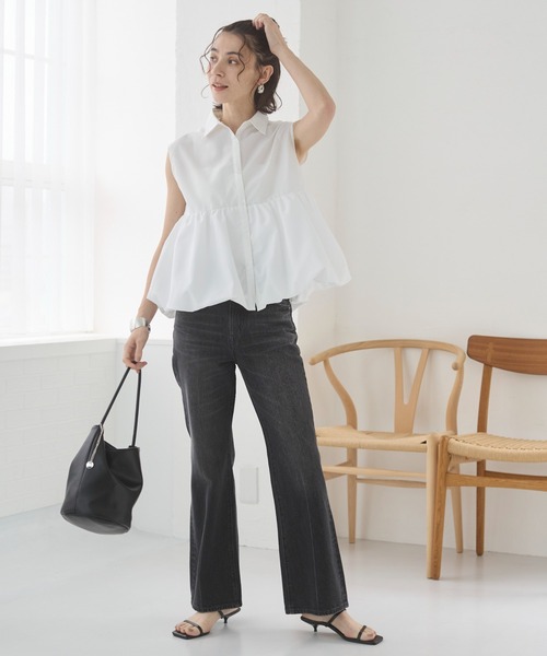 ANGIE（アンジー）の「セミフレア デニム パンツ《詳細動画あり》（デニムパンツ・レディース・ブラック系その他/ブルー/ネイビー・SMALL/MEDIUM/LARGE）」の10枚目の写真