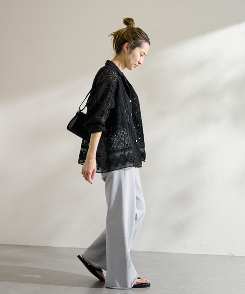 未使用☆FRAMeWORK アンティークレースオープンカラーシャツ FRAMeWORK（フレームワーク）の「アンティークレースオープンカラー