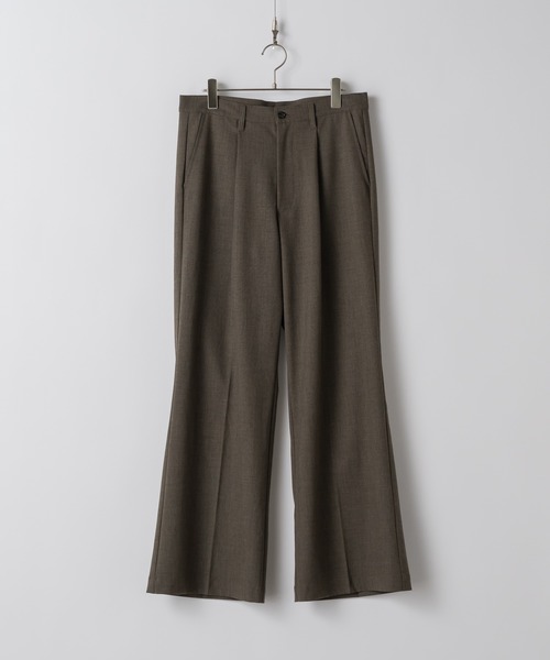 ウールミックスセミバギースラックス　キャスパージョン Wool mix semi baggy slacks/ウールミックスセミバギー