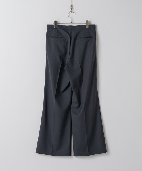 ウールミックスセミバギースラックスxs グレイッシュブルー CasperJohn Wool mix semi baggy slacks/ウールミックスセミバギー