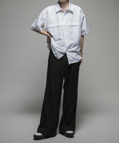 パンツ Wool mix semi baggy slacks CASPER JOHN（キャスパージョン）の「Wool mix semi baggy