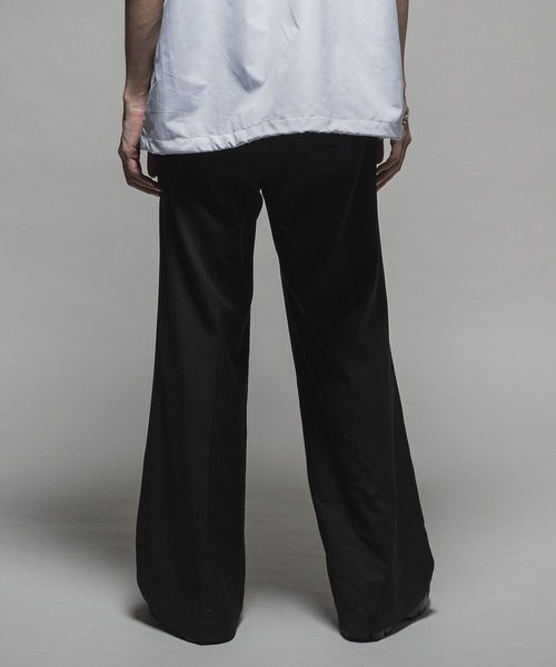 ウールミックスセミバギースラックスxs グレイッシュブルー CasperJohn Wool mix semi baggy slacks/ウールミックスセミバギー