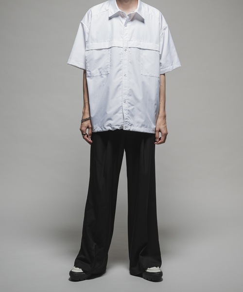 CASPER JOHN（キャスパージョン）の「Wool mix semi baggy slacks/ウールミックスセミバギースラックス（スラックス・メンズ・ブラック/グレー/グレイッシュブルー/ブラウン・X-SMALL/SMALL/MEDIUM/LARGE）」の11枚目の写真