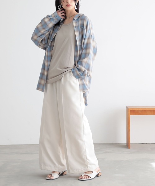 n'OrLABEL(ノアールレーベル)の「『オンブレーチェックシャツ』(シャツ/ブラウス・レディース・グリーン/ブルー/イエロー・FREE)」の15枚目の写真