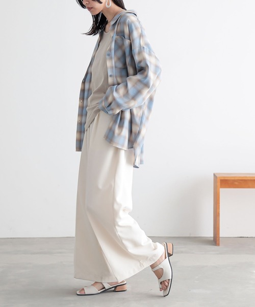 n'OrLABEL(ノアールレーベル)の「『オンブレーチェックシャツ』(シャツ/ブラウス・レディース・グリーン/ブルー/イエロー・FREE)」の16枚目の写真