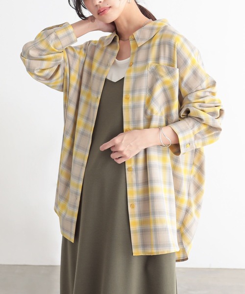 n'OrLABEL(ノアールレーベル)の「『オンブレーチェックシャツ』(シャツ/ブラウス・レディース・グリーン/ブルー/イエロー・FREE)」の9枚目の写真