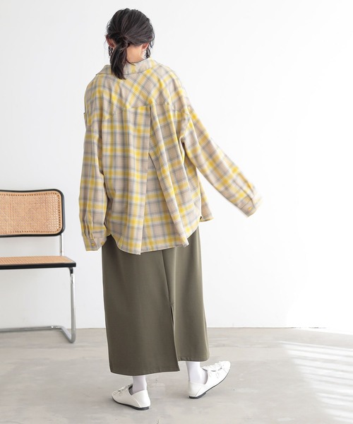 n'OrLABEL(ノアールレーベル)の「『オンブレーチェックシャツ』(シャツ/ブラウス・レディース・グリーン/ブルー/イエロー・FREE)」の4枚目の写真