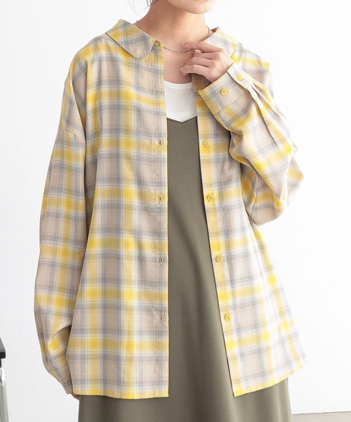 n'OrLABEL(ノアールレーベル)の「『オンブレーチェックシャツ』(シャツ/ブラウス・レディース・グリーン/ブルー/イエロー・FREE)」の10枚目の写真