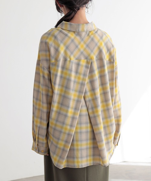 n'OrLABEL(ノアールレーベル)の「『オンブレーチェックシャツ』(シャツ/ブラウス・レディース・グリーン/ブルー/イエロー・FREE)」の11枚目の写真