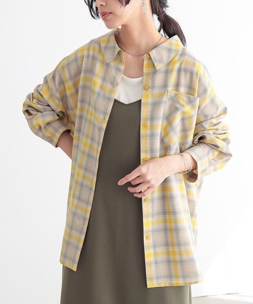 n'OrLABEL(ノアールレーベル)の「『オンブレーチェックシャツ』(シャツ/ブラウス・レディース・グリーン/ブルー/イエロー・FREE)」の8枚目の写真