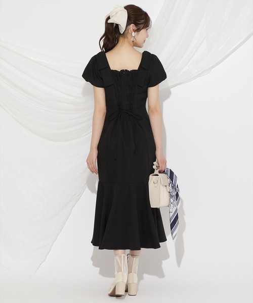 【美品】WILLSELECTION ショルダーリボンマーメイドワンピース セール】ショルダーリボンマーメイドワンピース（ワンピース