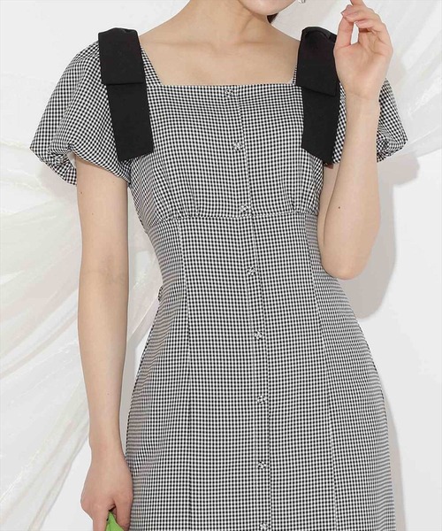【美品】WILLSELECTION ショルダーリボンマーメイドワンピース セール】ショルダーリボンマーメイドワンピース（ワンピース