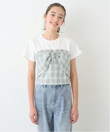 pom ponette junior | 【ニコ☆プチ掲載】リボンビスチェTシャツ(Tシャツ/カットソー)