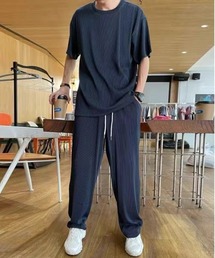 【2点SET】スムーステック セットアップ Tシャツ＆イージーパンツ