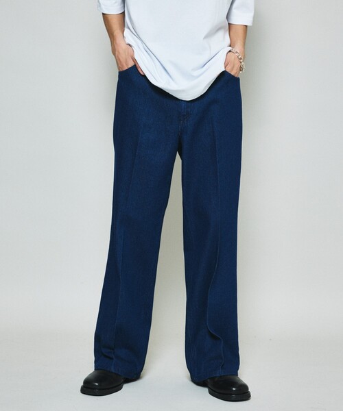 FREAK'S STORE(フリークスストア)の「限定展開 セミフレア デニムパンツ(デニムパンツ・メンズ・ブラウン/ネイビー/チャコールグレー/ブラック・SMALL/MEDIUM/LARGE)」の4枚目の写真