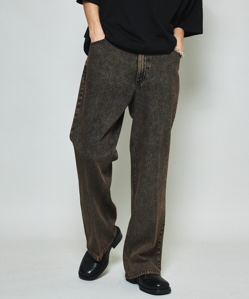 FREAK'S STORE(フリークスストア)の「限定展開 セミフレア デニムパンツ(デニムパンツ・メンズ・ブラウン/ネイビー/チャコールグレー/ブラック・SMALL/MEDIUM/LARGE)」の10枚目の写真