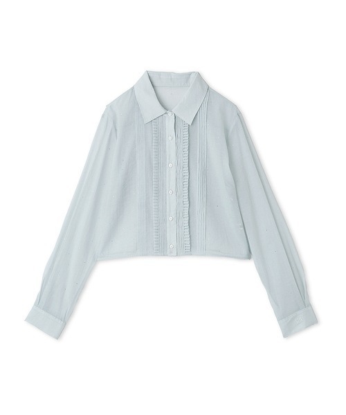 FURFUR(ファーファー)の「ビジュー付きシアークロップドシャツ(シャツ/ブラウス・レディース・サックスブルー/ブラック/ピンク/ホワイト・FREE)」の21枚目の写真