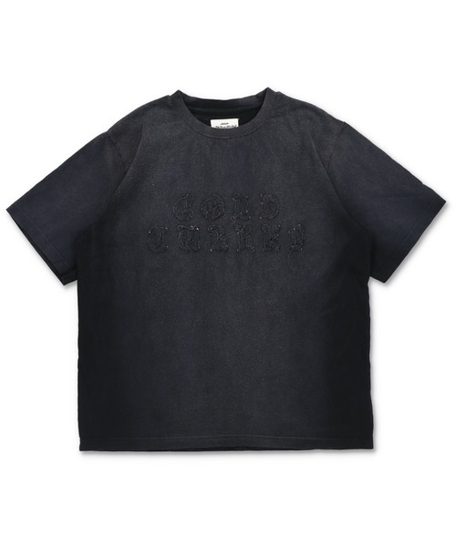 セール】ヴィンテージライクスプレー加工Tシャツ/パッチワーク