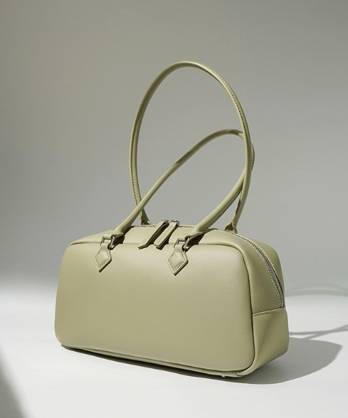 NiiNa(ニーナ)の「【 NiiNa / ニーナ 】高品質牛革 クラシック ロングハンドル ミニボストンバッグ(ボストンバッグ・レディース・グリーン/ブラック/ホワイト/ベージュ・FREE)」の4枚目の写真