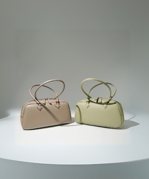 NiiNa(ニーナ)の「【 NiiNa / ニーナ 】高品質牛革 クラシック ロングハンドル ミニボストンバッグ(ボストンバッグ・レディース・グリーン/ブラック/ホワイト/ベージュ・FREE)」の5枚目の写真