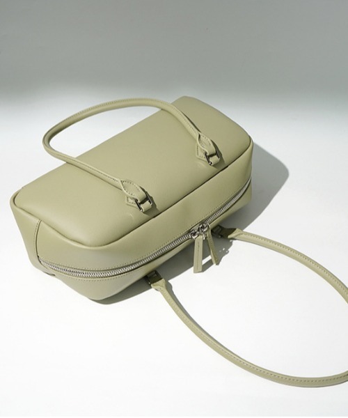 NiiNa(ニーナ)の「【 NiiNa / ニーナ 】高品質牛革 クラシック ロングハンドル ミニボストンバッグ(ボストンバッグ・レディース・グリーン/ブラック/ホワイト/ベージュ・FREE)」の7枚目の写真