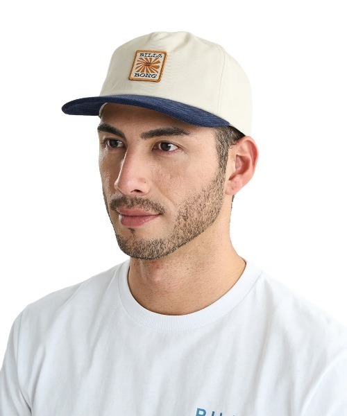 BILLABONG（ビラボン）の「BILLABONG メンズ BREAKDOWN SNAPBACK キャップ 【2025年夏モデル】/ビラボンワッペンロゴ帽子（キャップ・メンズ・ホワイト/ブルー系その他・FREE）」の3枚目の写真