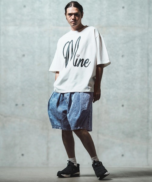 GLIMCLAP(グリムクラップ)の「mp13555- Chemical wash denim shorts デニムショートパンツ(デニムパンツ・メンズ・ブラック/インディゴブルー・S/M/L)」の10枚目の写真