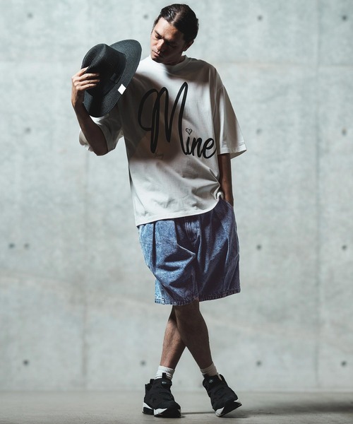 GLIMCLAP(グリムクラップ)の「mp13555- Chemical wash denim shorts デニムショートパンツ(デニムパンツ・メンズ・ブラック/インディゴブルー・S/M/L)」の11枚目の写真