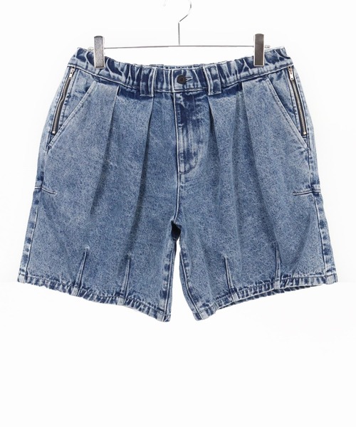 GLIMCLAP(グリムクラップ)の「mp13555- Chemical wash denim shorts デニムショートパンツ(デニムパンツ・メンズ・ブラック/インディゴブルー・S/M/L)」の21枚目の写真